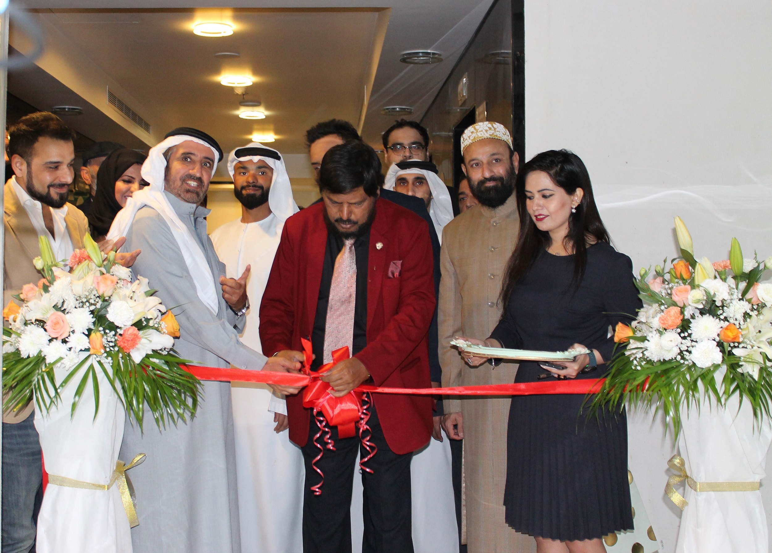 Mr-Ramdas-Athawale,-Minister-of-State-for-Social-Justice-and-Empowerment,-Government-of-India,-inaugurating-the-Maple-Leaf-Business-Centre